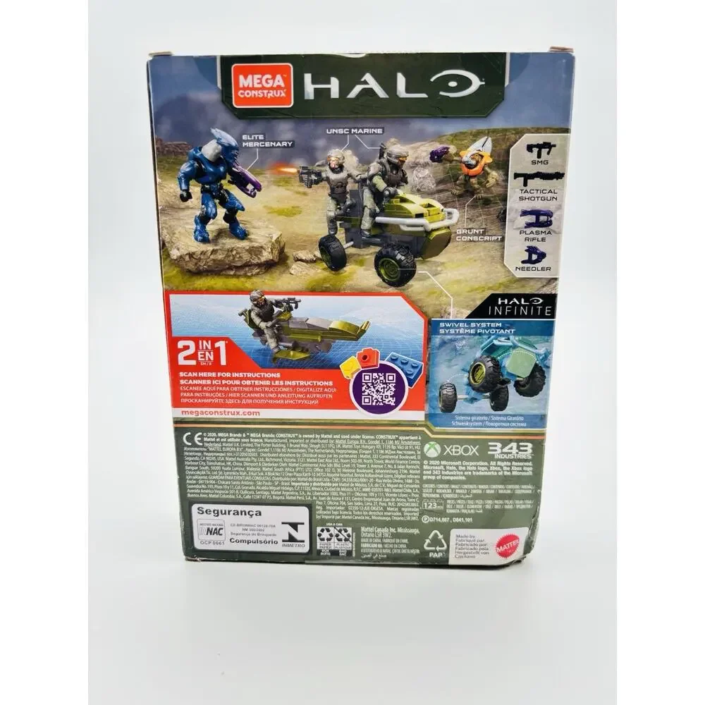New. Halo Infinite MegaConstrux Recon Getaway Set Figures & Weapons 2in1 Sealed